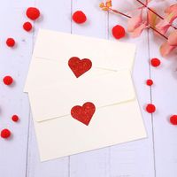Red Heart Pattern Valentine's Day Gift Self-adhesive Label Sticker main image 5