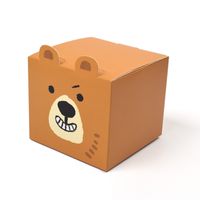 Farbquadrat Niedliches Bärenkaninchen, Speziell Geformte Geschenk-süßigkeitsschachtel, Faltbare Verpackungsbox main image 5