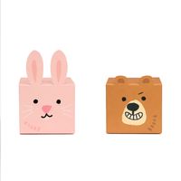 Color Square Cute Bear Rabbit Special-shaped Gift Candy Box Folding Packaging Box main image 6