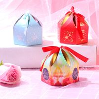 Tie Rope Candy Wedding Gift Box Jewelry Packaging Carton main image 3
