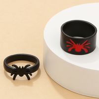 Gothic Exaggerated Dark Metal Ring 2-piece Set Of Hollow Spider Ring main image 3