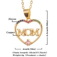 Nuevo Collar De Circón Con Incrustaciones De Cobre Con Colgante Del Día De La Madre De Mama sku image 9