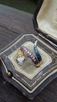Fashion Color Inlaid Zircon Snake Ring Women's Alloy Ring Wholesale sku image 6