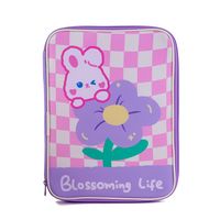 Cartoon Girl Checkerboard Sweet Cute 11-inch Tablet Clutch Bag21*29cm sku image 3
