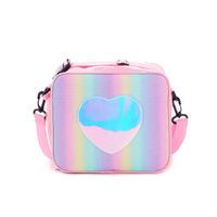 New Glitter Laser Rainbow Color Bento Girl Simple Shoulder Bag25*22cm sku image 1