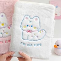 New Cat Cute Plush Tablet Bag Cartoon Soft Cute Inner Bag Protective Bag29*22 Cm sku image 3
