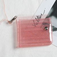 Jelly Laser Coin Purse Transparent Hanging Portable Card Holder10.7*9.5cm sku image 1