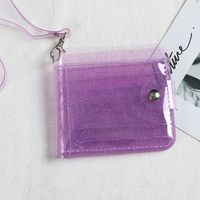 Jelly Laser Coin Purse Transparent Hanging Portable Card Holder10.7*9.5cm sku image 2