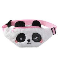 Cute Panda Cartoon Plush Waist Bag Children's Messenger Bag27*13*3 sku image 3