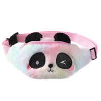 Cute Panda Cartoon Plush Waist Bag Children's Messenger Bag27*13*3 sku image 5