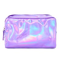 New Square Pu Cosmetic Laser Hand-held Cosmetic Bag 18*10.5cm sku image 2