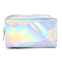 New Square Pu Cosmetic Laser Hand-held Cosmetic Bag 18*10.5cm sku image 1
