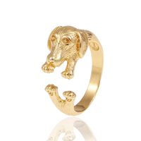 Women's Jewelry Copper Gold Plated Creative Dog Tail Ring Wholesale sku image 1