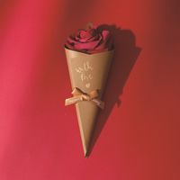 Nouvelle Boîte D&#39;emballage De Crème Glacée De Cône De Fleur De Mariage Carton De Sucrerie Créatif 21.5cm sku image 6