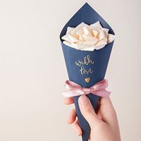 Nouvelle Boîte D&#39;emballage De Crème Glacée De Cône De Fleur De Mariage Carton De Sucrerie Créatif 21.5cm sku image 12