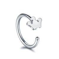 C-shaped Hypoallergenic Stainless Steel Fake Nose Ring Wholesale sku image 3