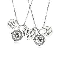 New Mother's Day Heart Stitching Pendant Compass Necklace sku image 1