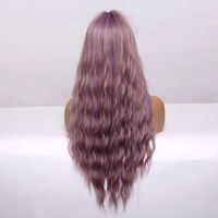 Fashion Long Thin Rattan Color Water Ripple Head Cover High Temperature Wigs main image 5