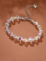 Spring And Summer Geometric Box Crystal Acrylic Bracelet main image 1