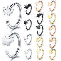 C-shaped Hypoallergenic Stainless Steel Fake Nose Ring Wholesale main image 3