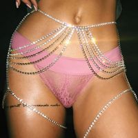 New Fashion Sexy Tassel Full Rhinestone Body Chain main image 4