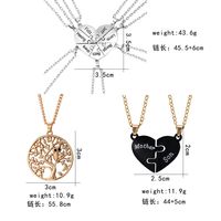 New Heart Letter Tree Stitching Pendant Mother‘s Day Necklace main image 5