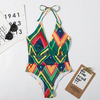 2022 New European And American Sexy Cross-border Swimsuit Tropical Print Swimsuit One Piece Swimsuit Backless Swimsuit 27 main image 4