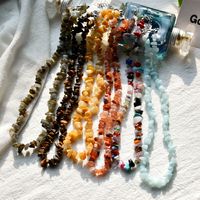 Bohemian Style Mixed Color Crystal Simple Gravel Necklace main image 1