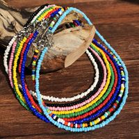 New Choker Fashion Bohemian Short Hand-beaded Colorful Beads Necklace main image 3