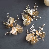 Vintage Inlaid Pearl Flower Shaped Wedding Hair Accessories Wholesale main image 1