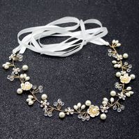 Bridal Jewelry Flowers Hand-beaded Headband Wedding Headdress sku image 2