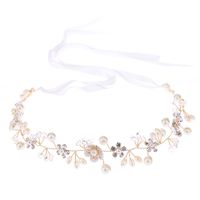 Bridal Jewelry Flowers Hand-beaded Headband Wedding Headdress main image 4