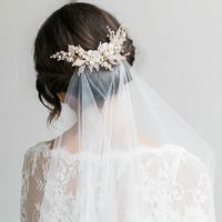 Bridal Flower Hair Comb Simple Head Flower Millet Pearl Bead Knot Wedding Accessories main image 4