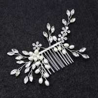 Bridal Headwear Pure Handmade Pearl Crystal Hair Comb main image 4