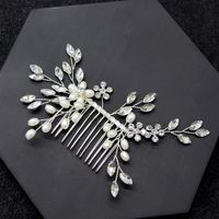 Bridal Headwear Pure Handmade Pearl Crystal Hair Comb main image 6