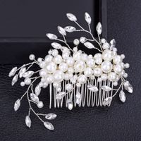 Women's Glam Wedding Bridal Geometric Artificial Pearl Hair Combs Insert Comb main image 3