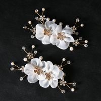 Bridal Wedding Shoes Handmade Pearl Decoration Pearl Flower Shoe Buckle main image 3