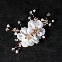 Brauthochzeitsschuhe Handgemachte Perle Dekoration Perle Blume Schuhschnalle main image 4