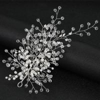 Brautkopfbedeckung Perlenkristall Handgemachte Kette Haarschmuck main image 3