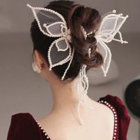 Fashion Handmade Silk Yarn Butterfly Hairpin Bride Hair Accessories 2 Set main image 2