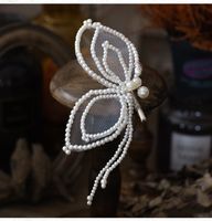 Fashion Handmade Silk Yarn Butterfly Hairpin Bride Hair Accessories 2 Set main image 5