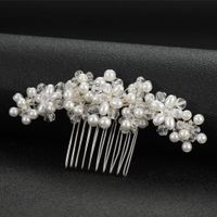 Braut Accessoires Handgemachte Perle Kristall Haarkamm Haar Accessoires main image 1