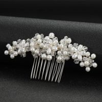 Bridal Accessories Handmade Pearl Crystal Hair Comb Hair Accessories main image 1