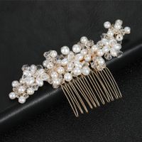Bridal Accessories Handmade Pearl Crystal Hair Comb Hair Accessories main image 4