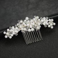 Braut Accessoires Handgemachte Perle Kristall Haarkamm Haar Accessoires main image 5