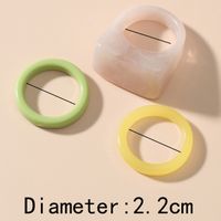 Simple Geometric Shape Color Acrylic Ring Set Wholesale main image 5