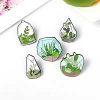 Cartoon Creative Glass Plant Potted Alloy Brooch main image 6