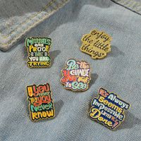 Fashion English Letters Short Sentence Series Alloy Brooch main image 1