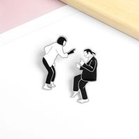 Fashion Black White Pulp Fiction Character Alloy Brooch main image 3