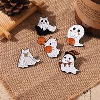 Fashion Dripping Paint Halloween Pumpkin Ghost Alloy Brooch main image 3